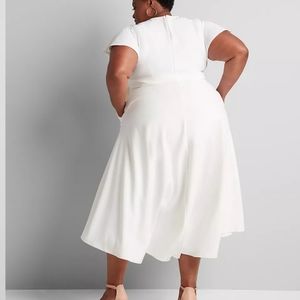 Short-Sleeve Lena High-Low Midi Dress